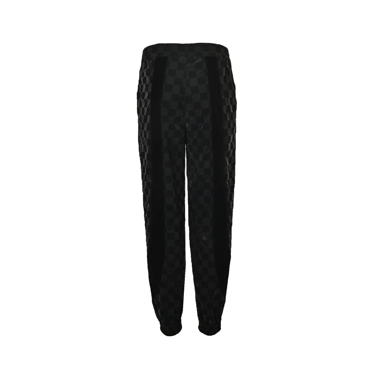 Flocked checkerboard trousers set