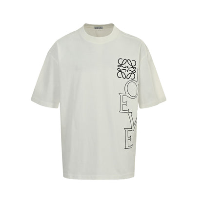 25ss hollow letter printed short sleeved shirt