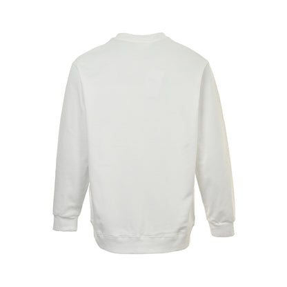 25Fw embroidered block letter round neck sweatshirt