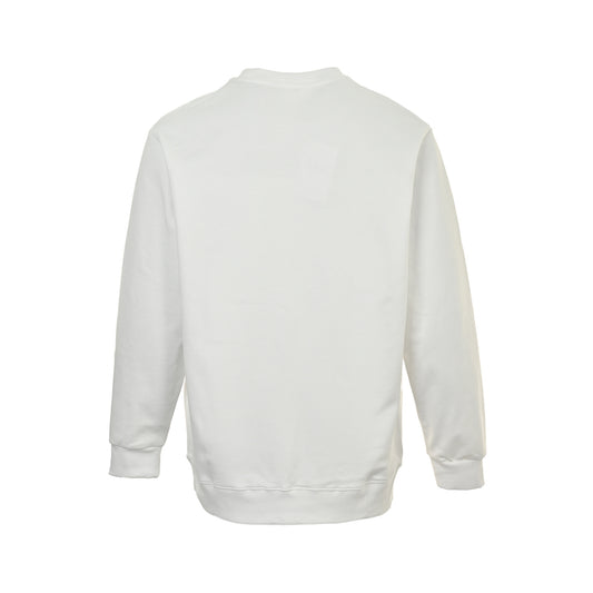 25Fw embroidered block letter round neck sweatshirt