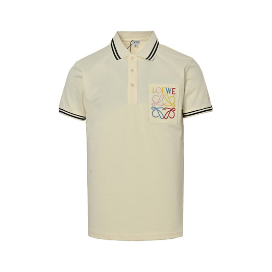 25ss pocket color embroidered Polo short sleeved shirt