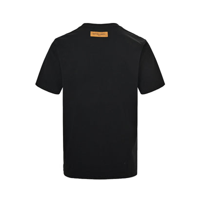 25ss Neckline graffiti letter print short sleeves