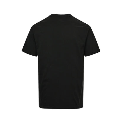 Embroidered letter logo short sleeved shirt
