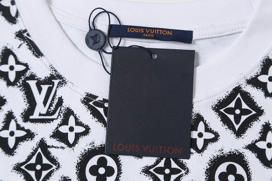 25ss Pixel dot matrix full printed short sleeved T-shirt