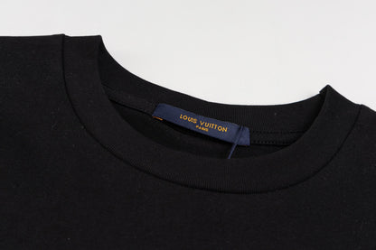 24ss Heavy Industry Nail Bead Letter Embroidered Short Sleeve T-shirt