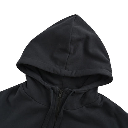 Presbyopic patchwork zipper hooded jacket