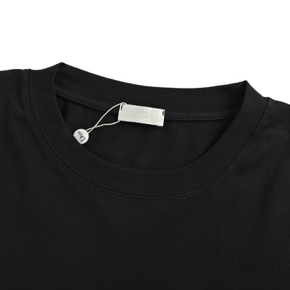 25Fw short-sleeved shirt with letter print on the hem
