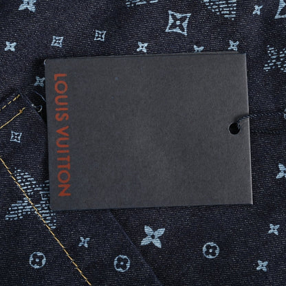 25ss full print vintage denim short sleeved shirt