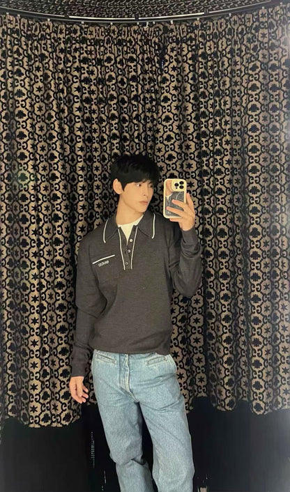 25FW Knitted Polo Sweater