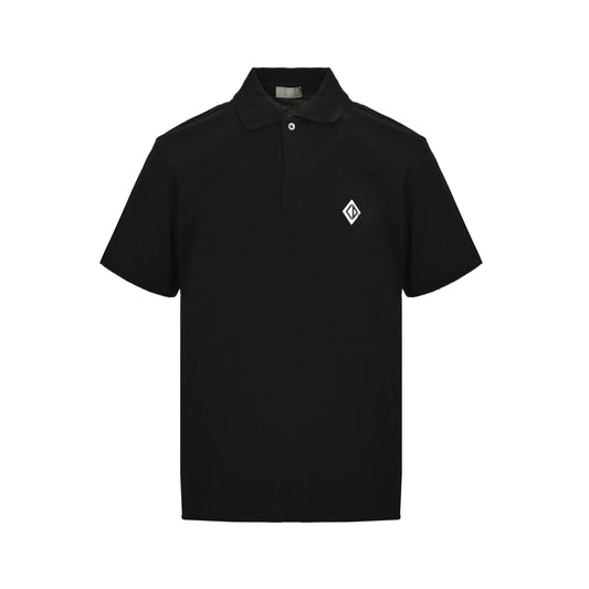 25ss silicone diamond logo Polo short sleeved shirt