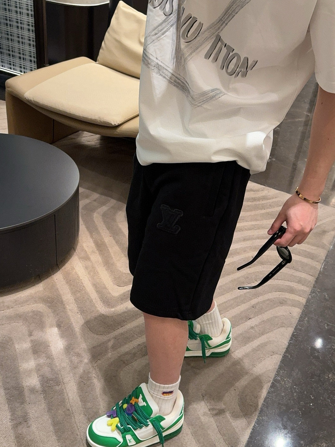 25ss logo embroidered shorts