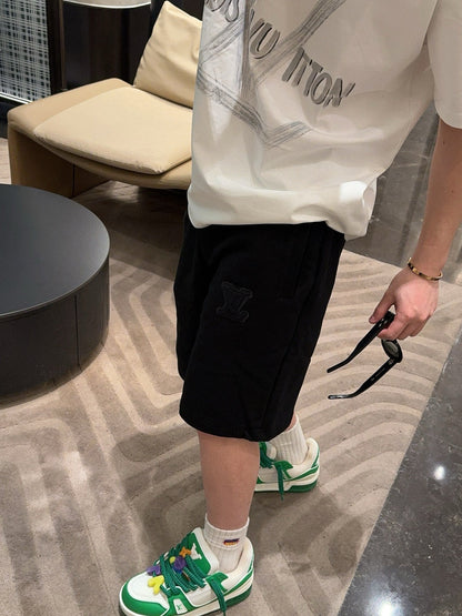 25ss logo embroidered shorts