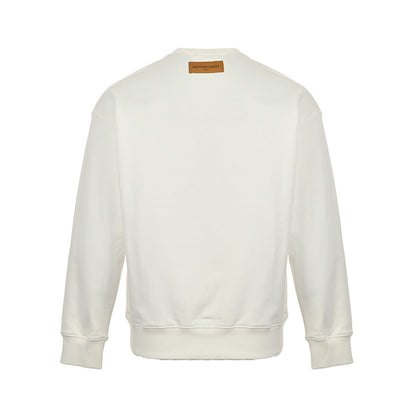 Embossed presbyopic round neck sweatshirt