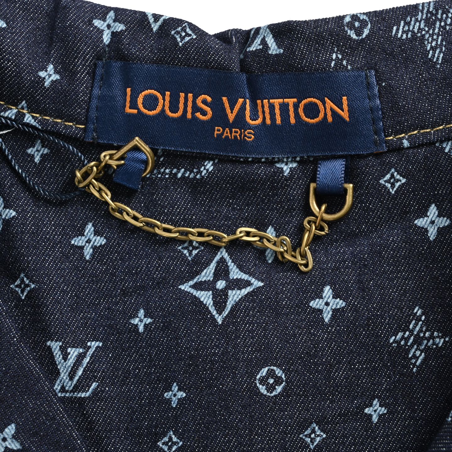 25ss full print vintage denim short sleeved shirt