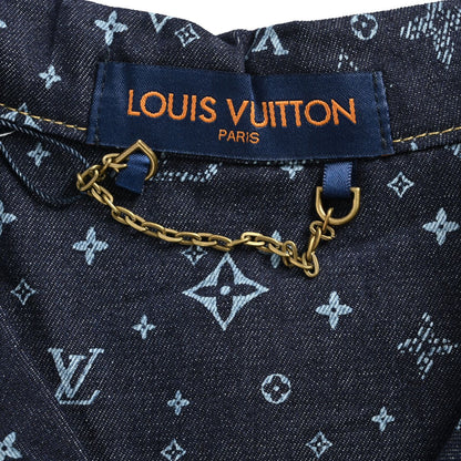 25ss full print vintage denim short sleeved shirt