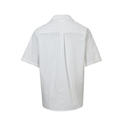 25ss Embossed double pocket short sleeve shirt