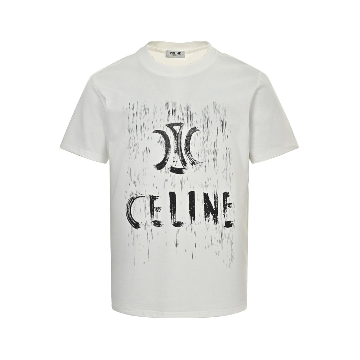 25ss Distressed logo print short sleeves