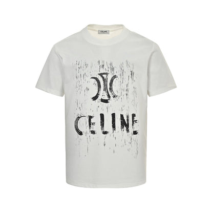 25ss Distressed logo print short sleeves