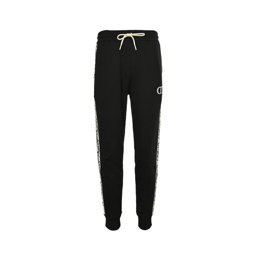 jacquard webbing trousers with embroidered logo