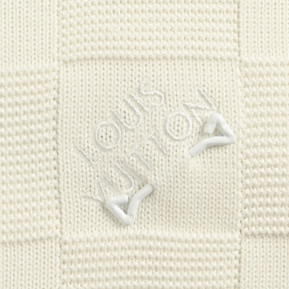 pin checkerboard knit sweater