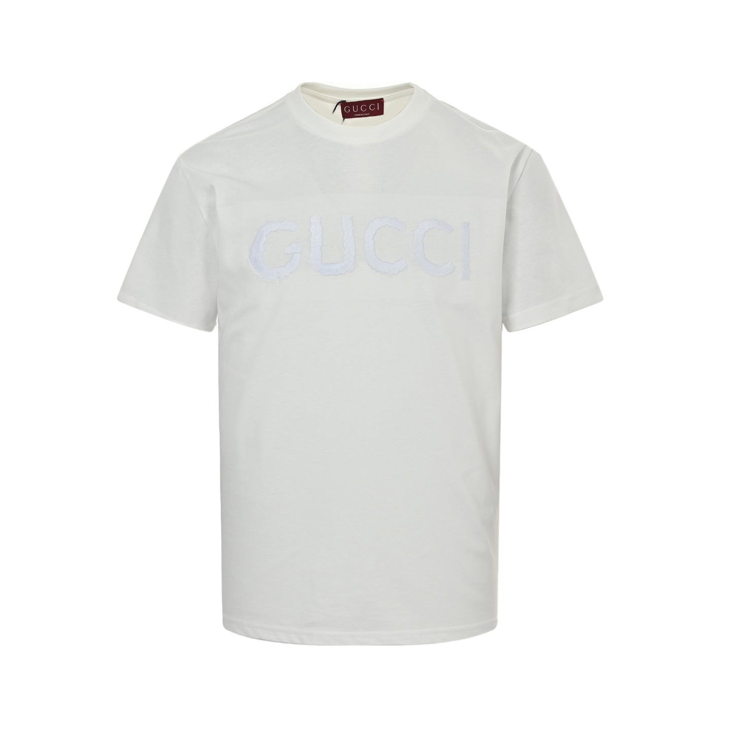 Dark pattern embroidered letter short sleeves