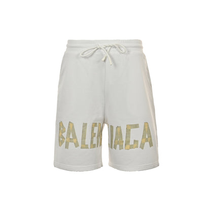 25SS Masking tape print shorts