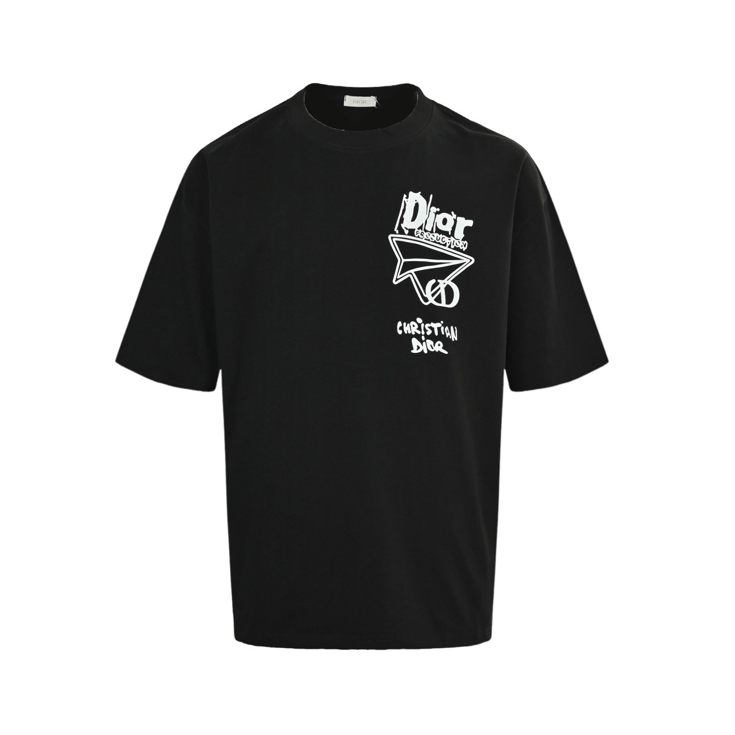25ss paper airplane print short-sleeve shirt