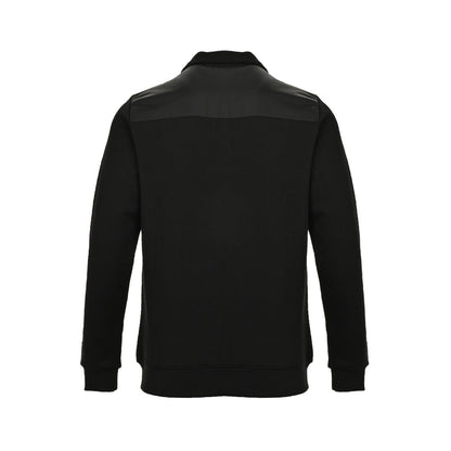 Half-zip lapel sweatshirt with pocket badge triangle logo