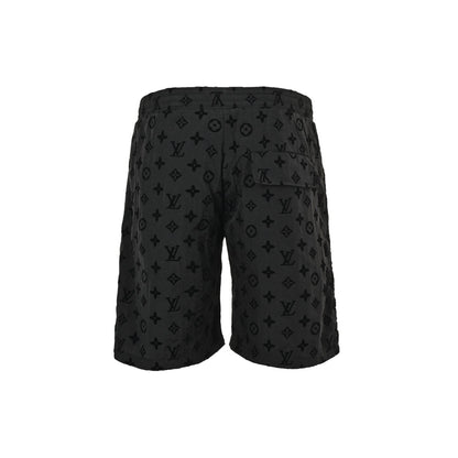 25ss full printed floral flocking beach shorts