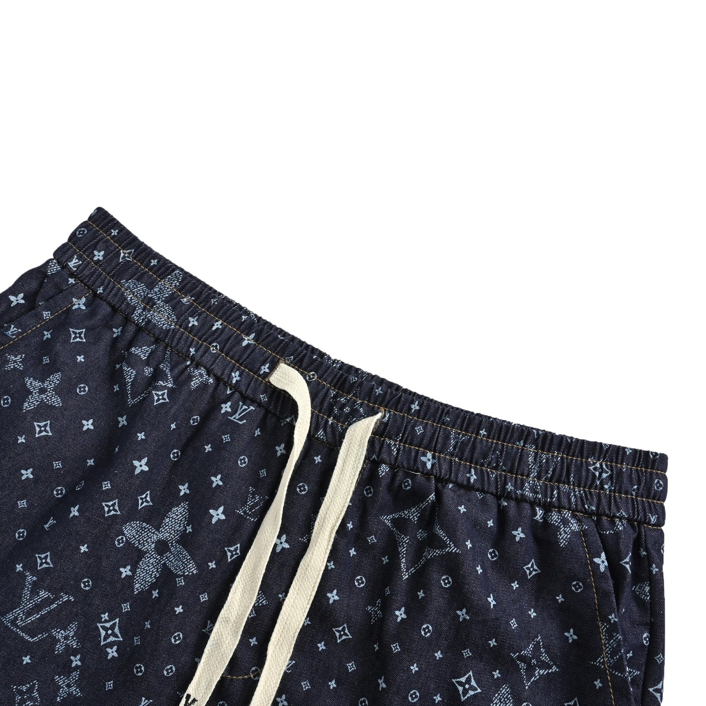 25ss full print vintage denim shorts