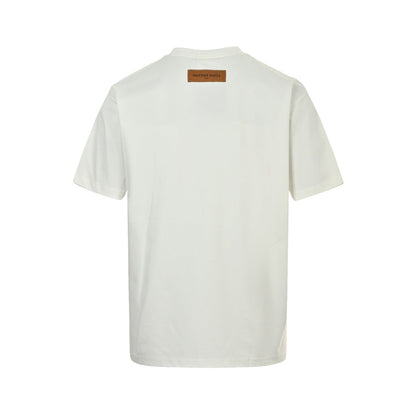 25ss flower letter printed short sleeved shirt