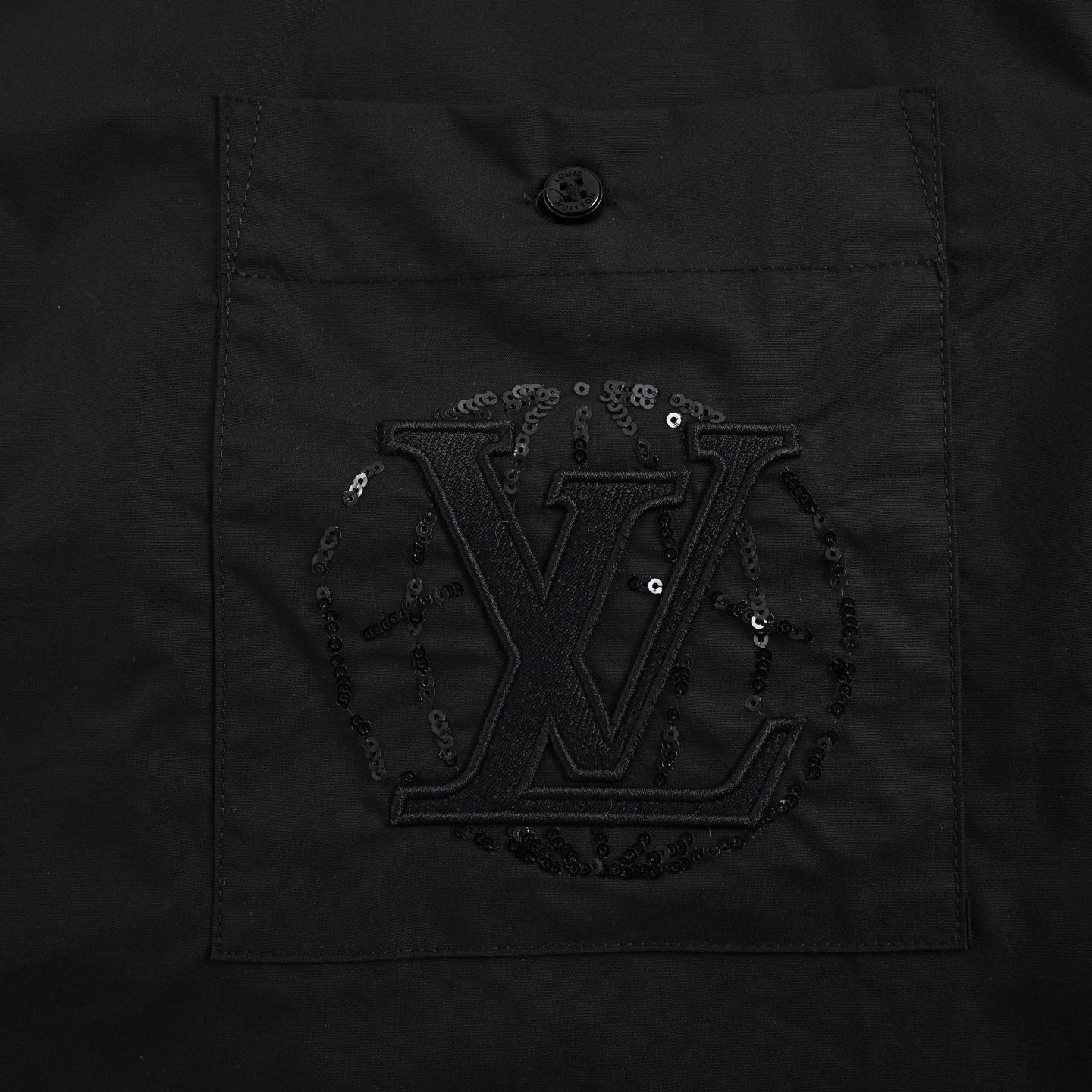 25ss Sequined Pocket Embroidered Short Sleeve Shirt