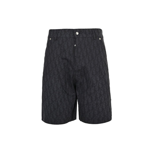 25ss full print vintage denim shorts