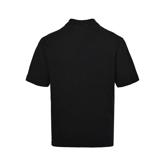 25ss Signature lettering embroidered knitted polo short sleeve