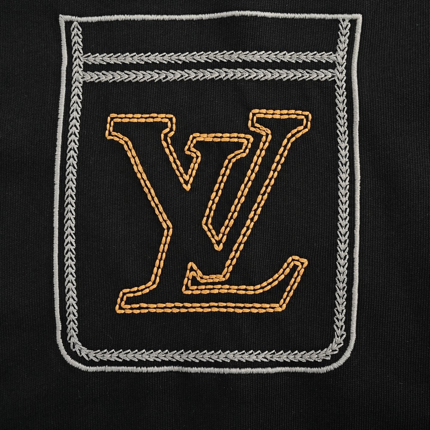 25ss Line fake pocket embroidered short sleeved shirt