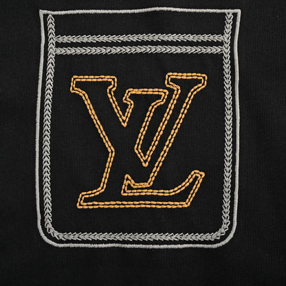 25ss Line fake pocket embroidered short sleeved shirt