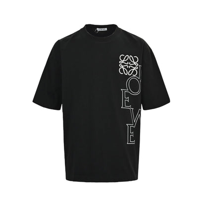 25ss hollow letter printed short sleeved shirt