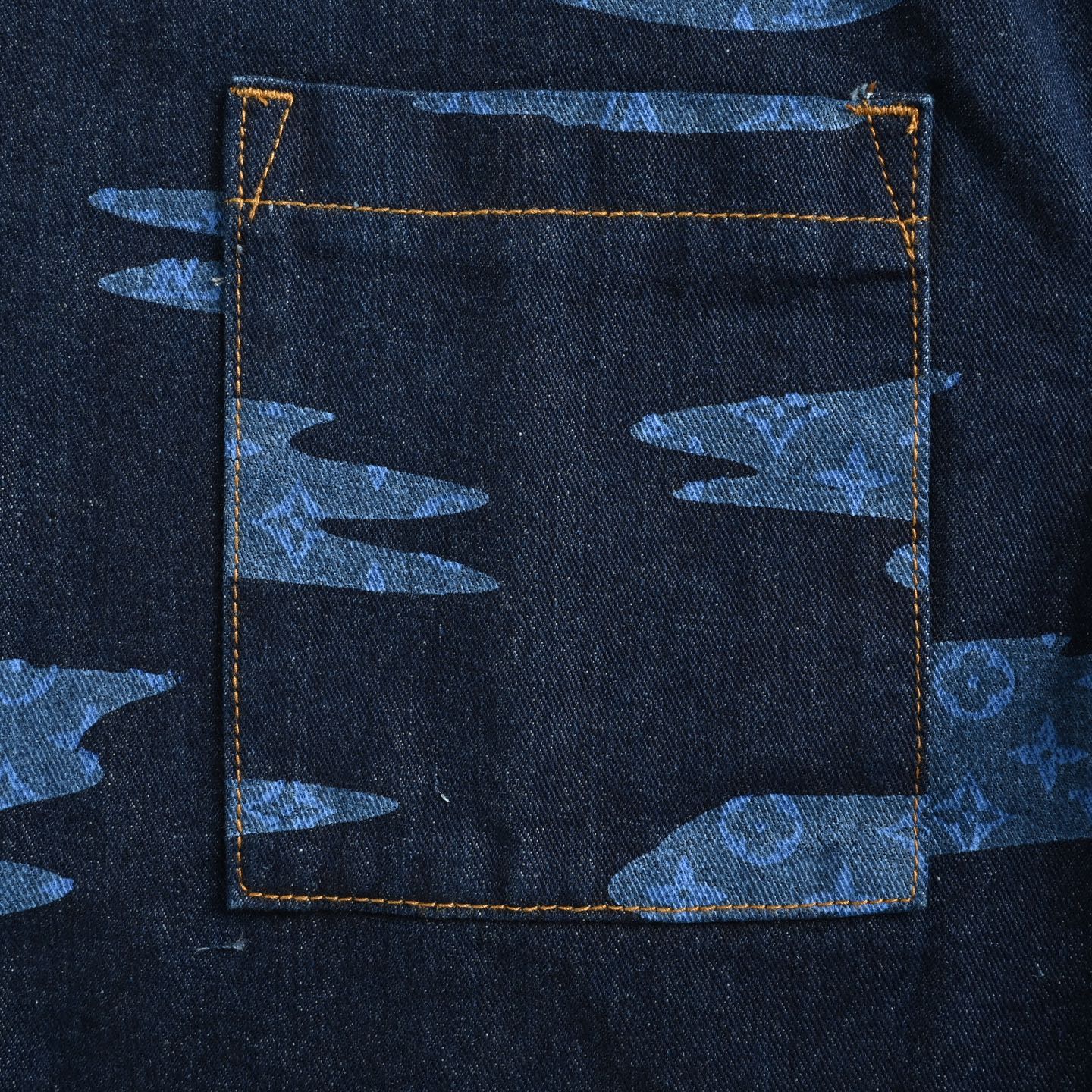 25ss cloud sky blue denim short sleeved shirt