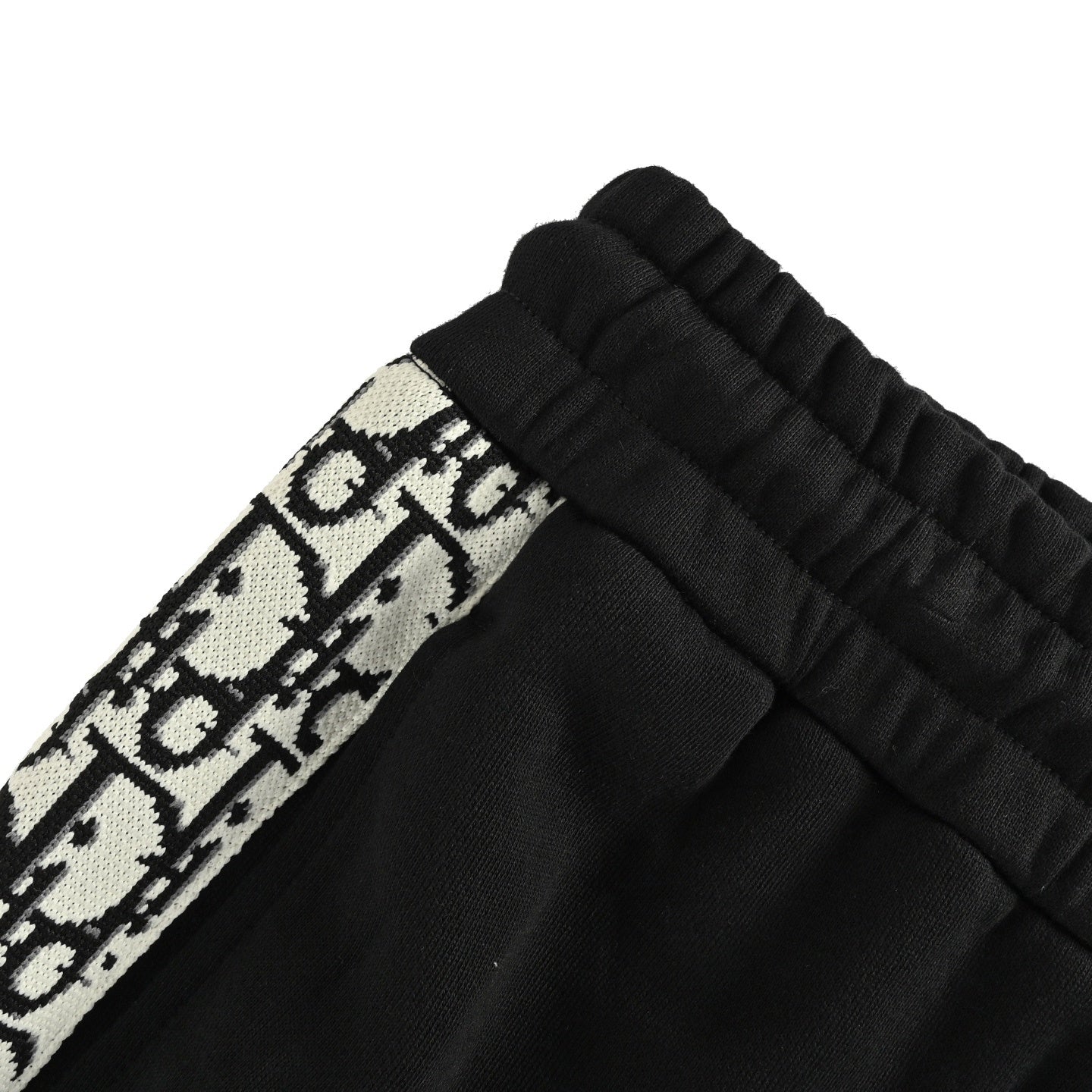 jacquard webbing trousers with embroidered logo