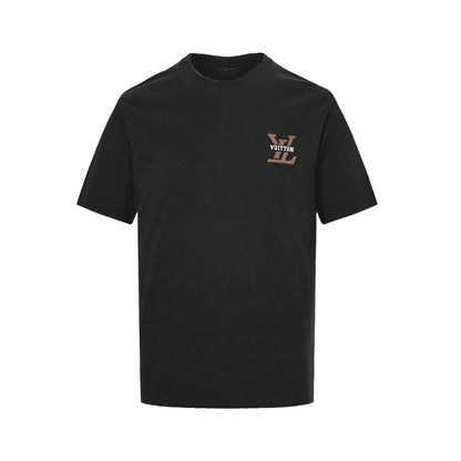 25ss front and back thick rubber printed logo short sleeves