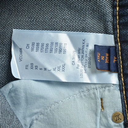 25ss rope signature letter embroidered denim shorts