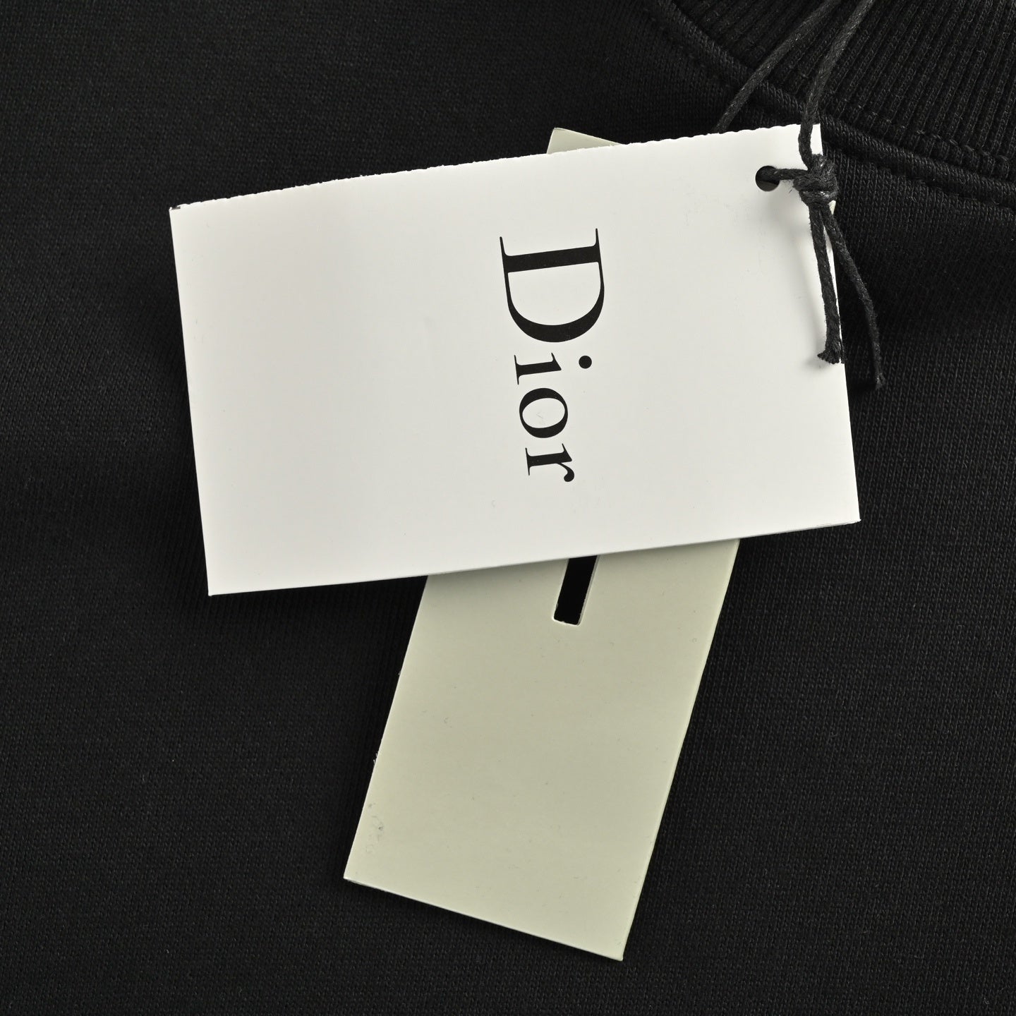 25Fw embroidered block letter round neck sweatshirt
