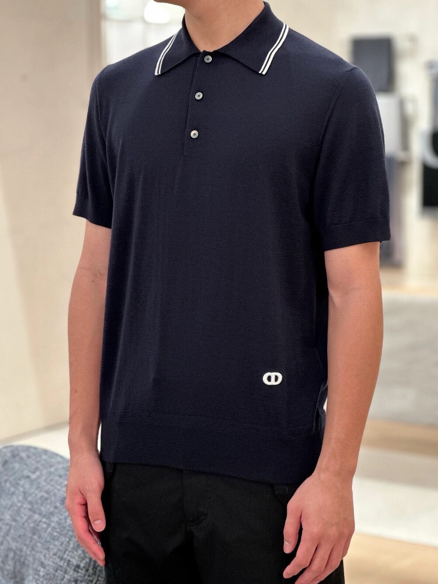 Classic Embroidered Small Logo Knitted Polo Short Sleeve