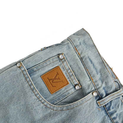 embroidered logo jeans
