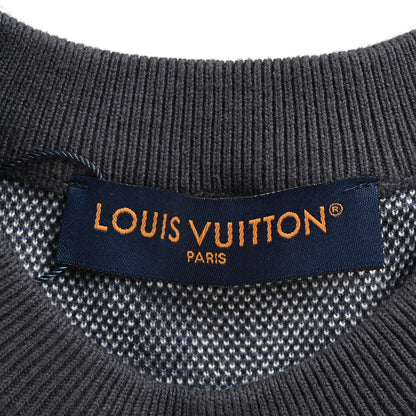 Jacquard Camouflage Mosaic Studded Letter Sweater