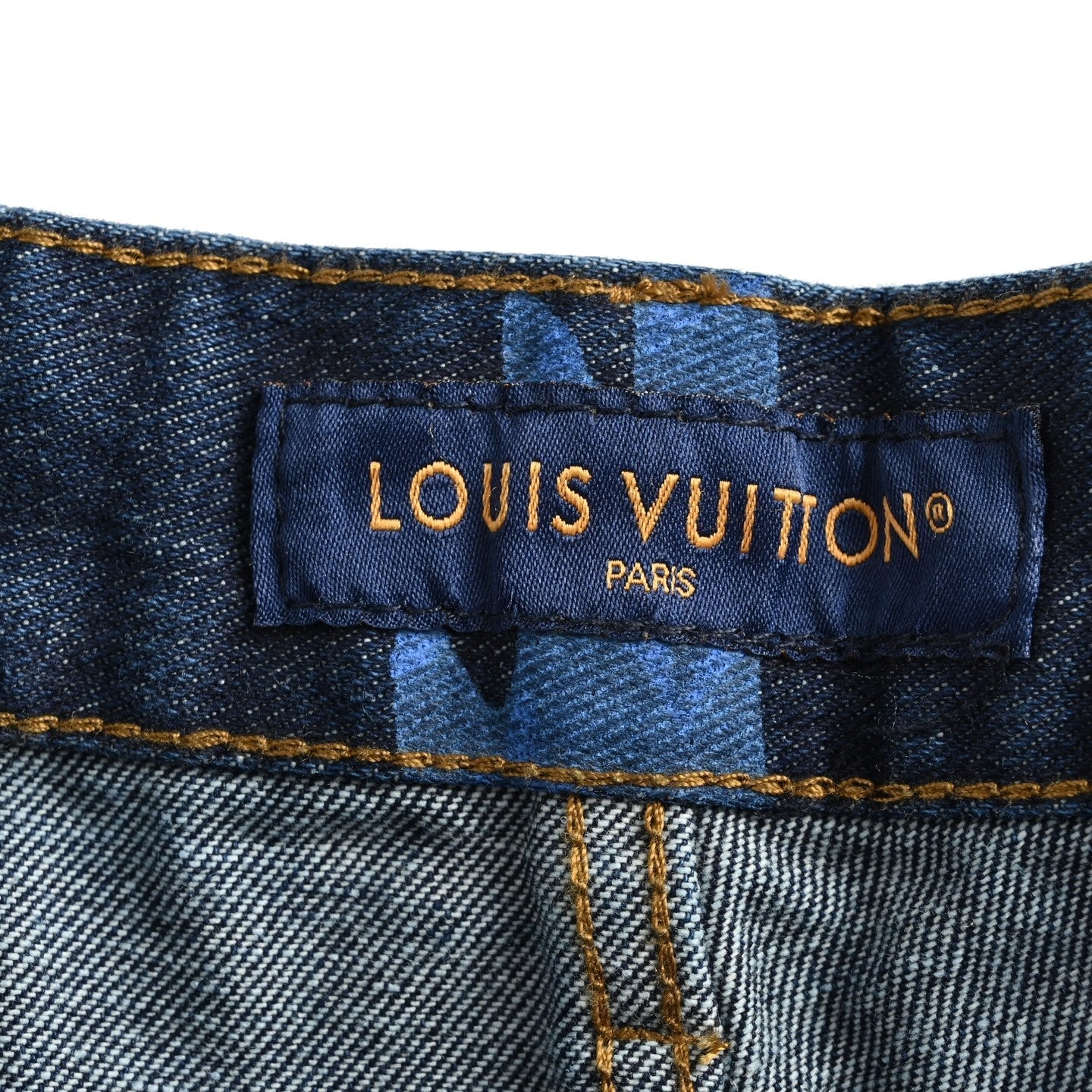25ss blue sky and white cloud printed denim shorts