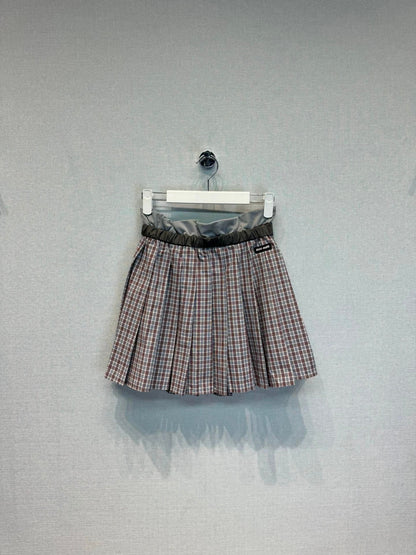 25 Spring and Summer New Plaid Pleated Skirt