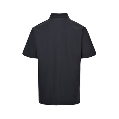 25ss Polo short sleeve with embroidered logo on chest