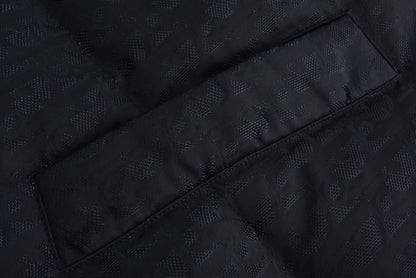 Dark pattern down vest