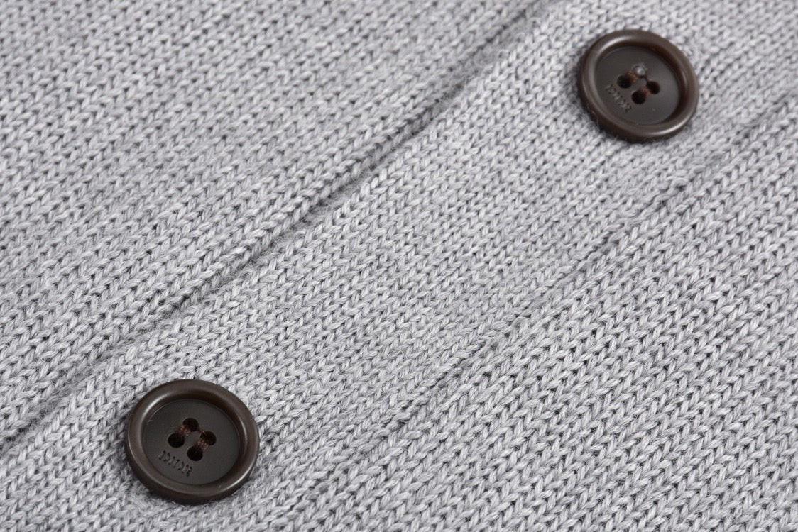 signature monogram embroidered cardigan sweater